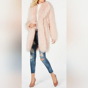 Guess New, Light Pink Faux Fur Jacket. NWT  Great price!